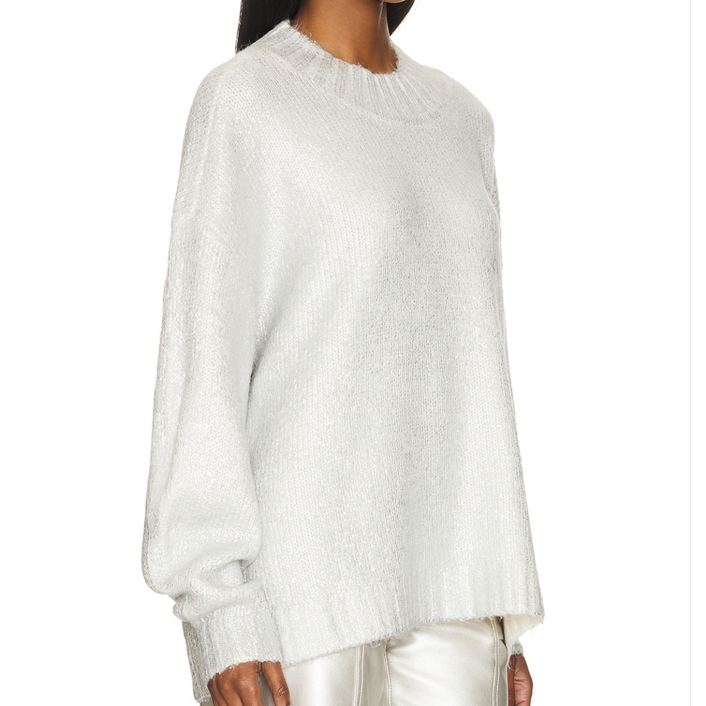 Revolve Pistola Carlen Pullover in Snow Disco Metallic Oversize Sweater XS